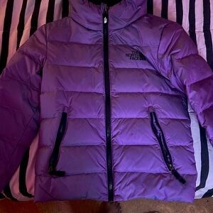 Reversible North face purple kids jacket